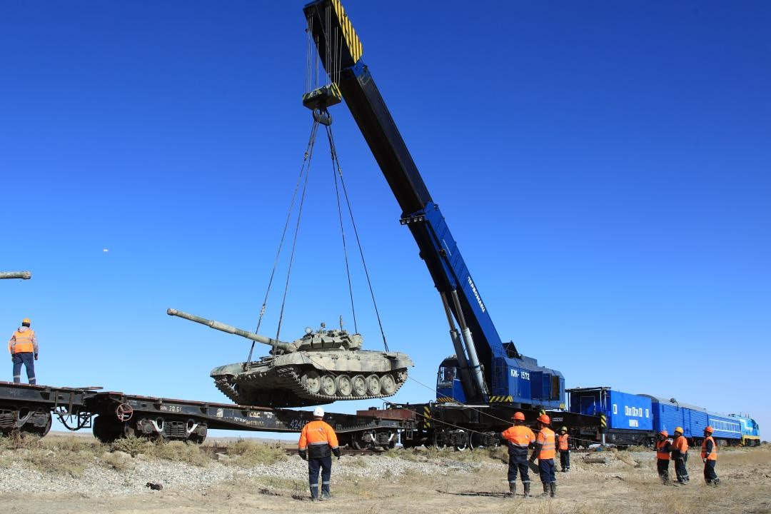 Учение "Эшелон-2022" в Казахстане, ликвидация последствий диверсии на железной дороге