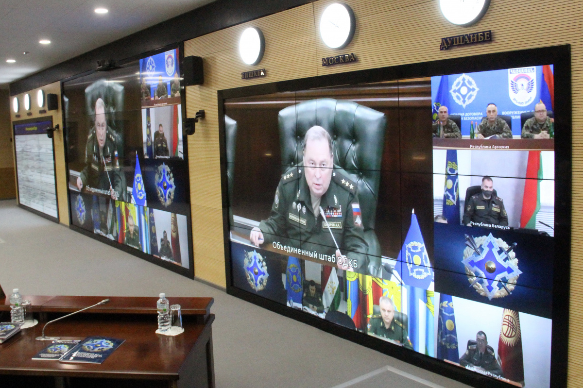 В Объединенном штабе в режиме on-line прошел сбор представителей национальных органов государств - членов ОДКБ по взаимодействие с Центром кризисного реагирования 