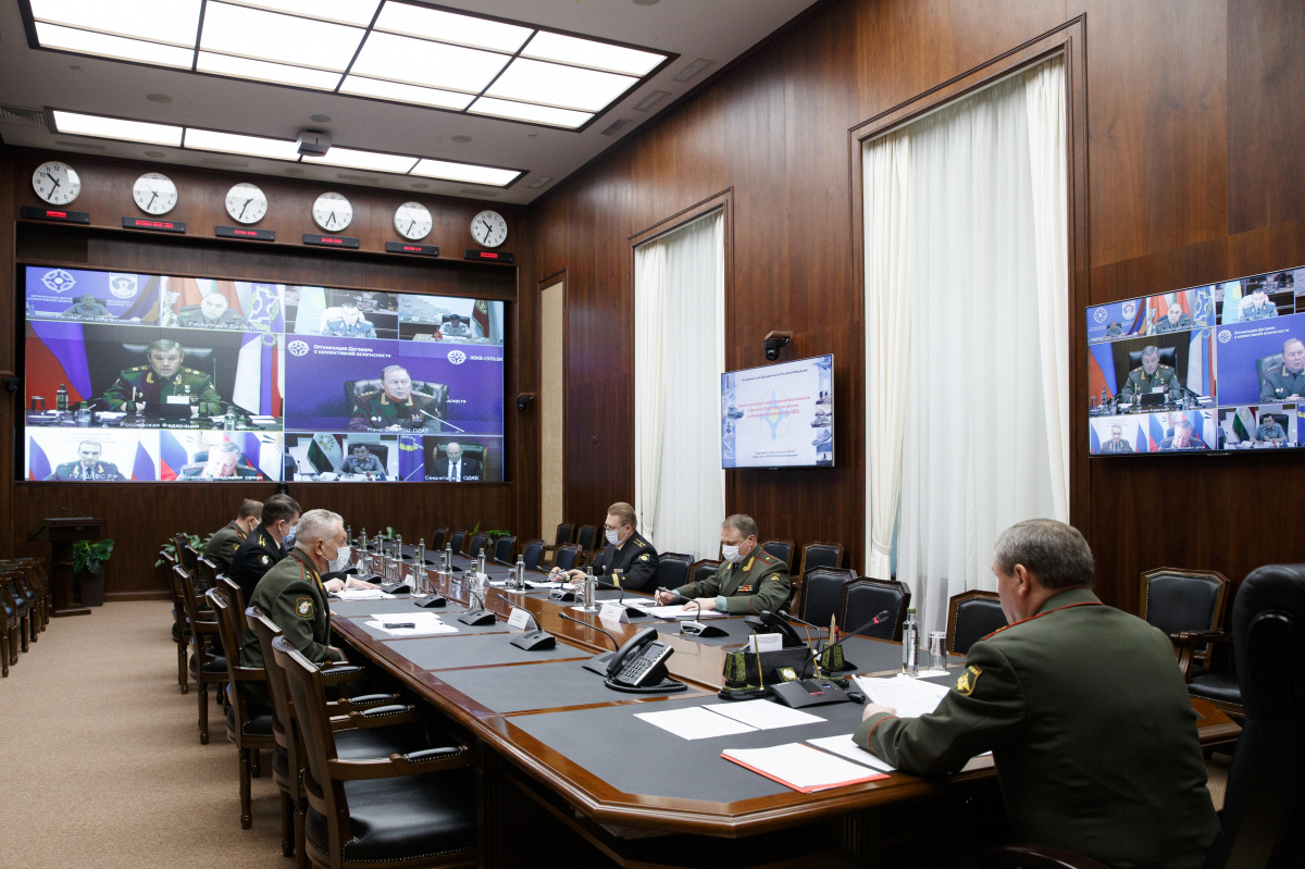 Военный комитет ОДКБ обсудил в режиме видеоконференции вопросы развития военного сотрудничества государств – членов Организации Договора о коллективной безопасности Военный комитет ОДКБ обсудил в режиме видеоконференции вопросы развития военного сотрудничества государств – членов Организации Договора о коллективной безопасности