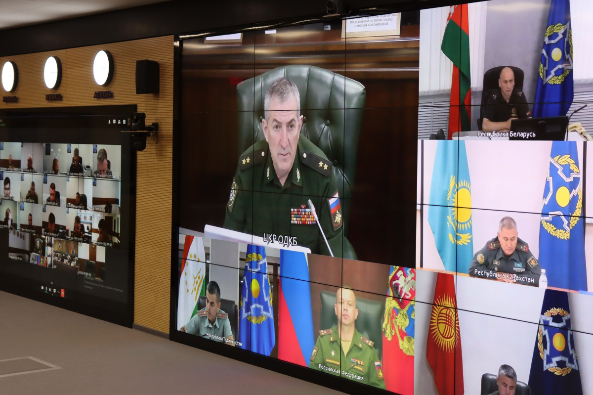 Проведена совместная тренировка Объединенного штаба и Секретариата ОДКБ с участием оперативных групп государств – членов Организации