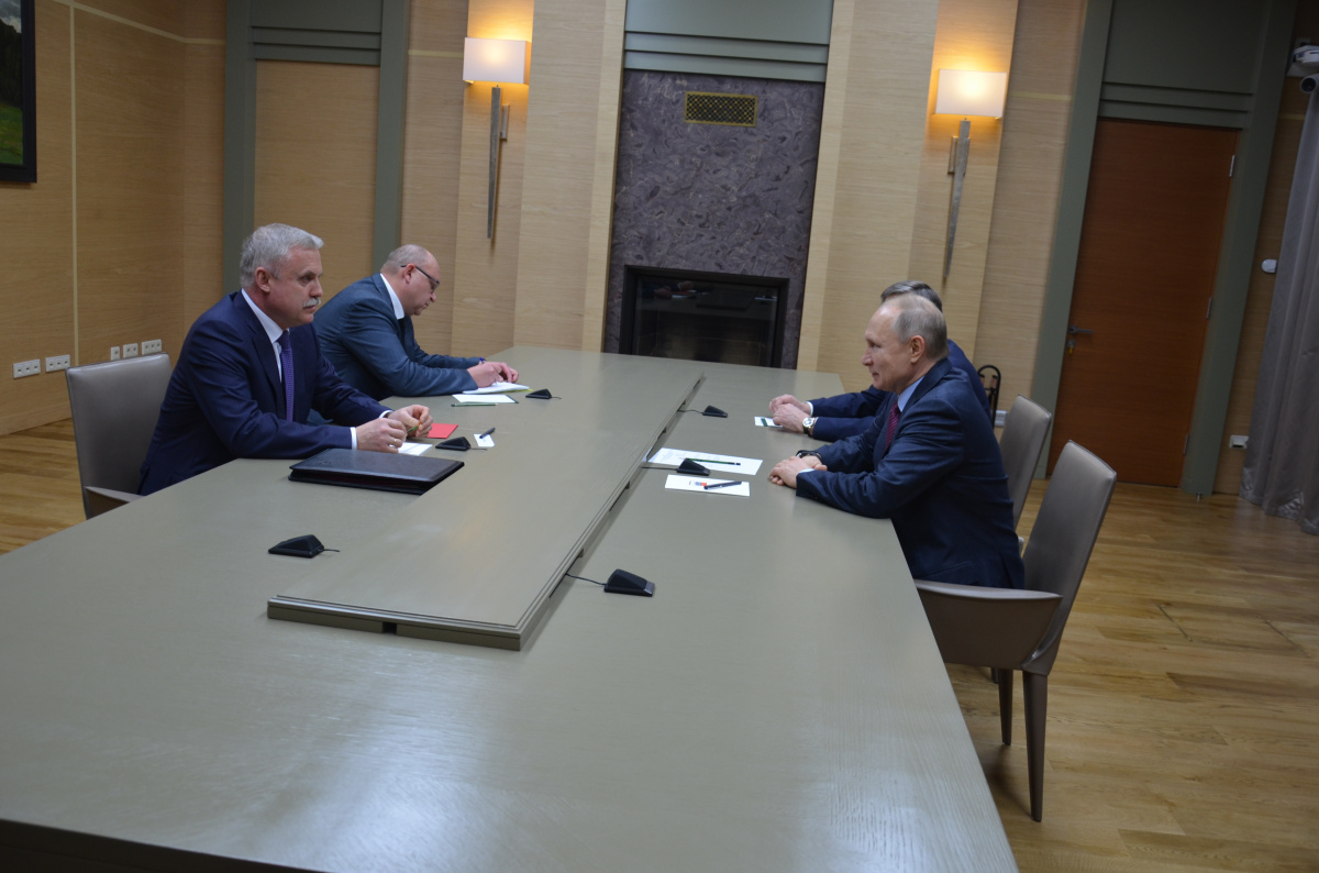 Председатель Совета коллективной безопасности ОДКБ, Президент России Владимир Путин встретился с Генеральным секретарем Организации Договора о коллективной безопасности Станиславом Засем     