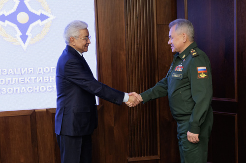 Генеральный секретарь ОДКБ  Имангали Тасмагамбетов в Москве встретился с Министром обороны России Сергеем Шойгу