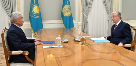 Президент Казахстана Касым-Жомарт Токаев принял Генерального секретаря ОДКБ Имангали Тасмагамбетова Президент Казахстана Касым-Жомарт Токаев принял Генерального секретаря ОДКБ Имангали Тасмагамбетова