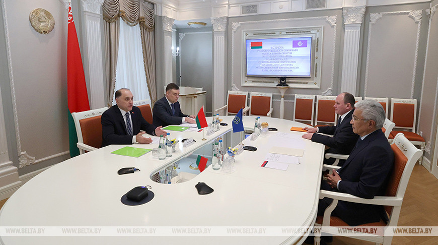 В Минске состоялась встреча Генерального секретаря ОДКБ с Госсекретарем Совета безопасности Беларуси Александром Вольфовичем