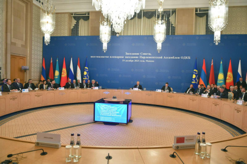 Генеральный секретарь ОДКБ Имангали Тасмагамбетов выступил на совместном заседании Совета и 16-м пленарном заседании Парламентской Ассамблеи ОДКБ